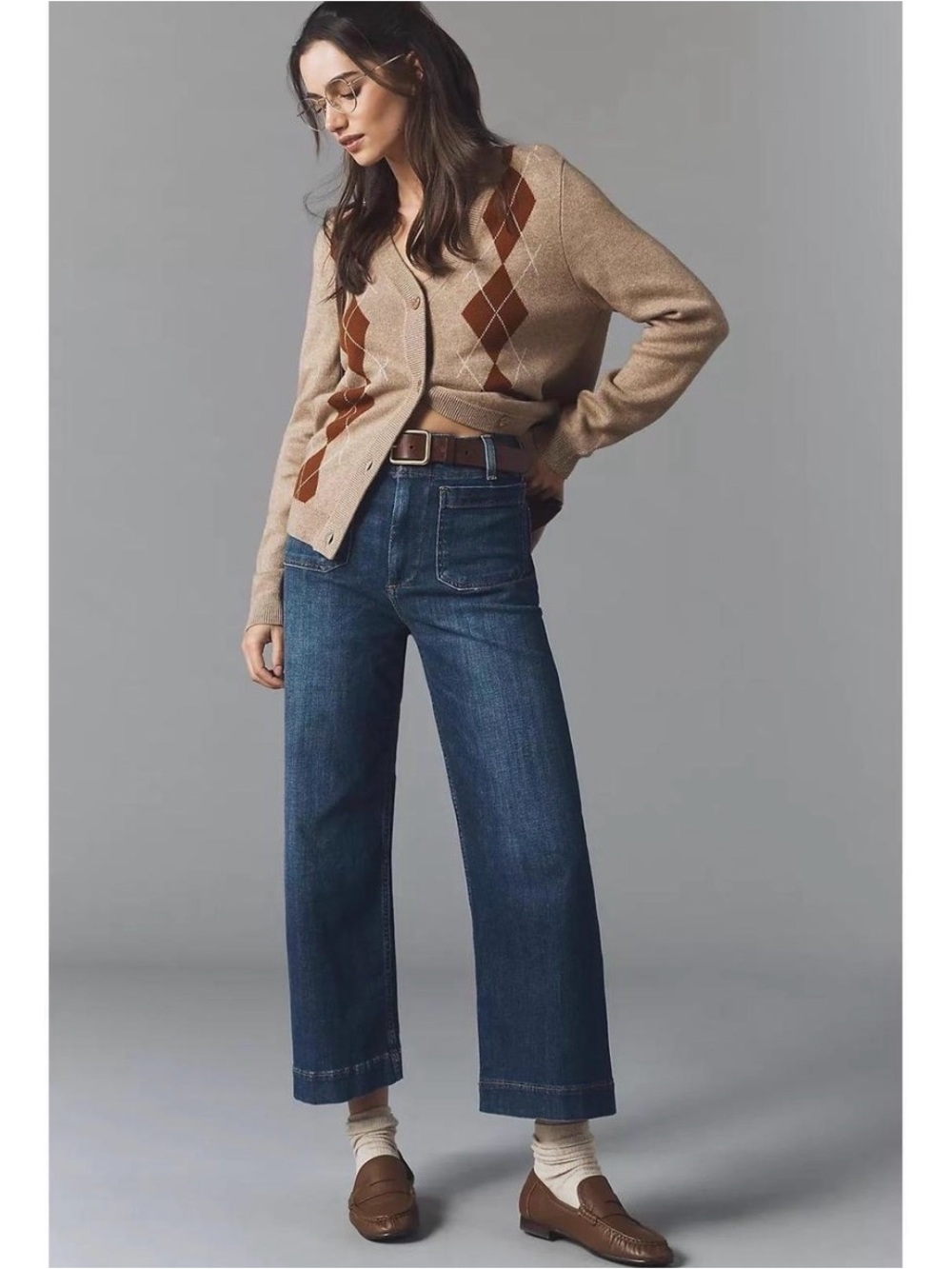 Maeve Anthropologie The Collette Cropped Wide Leg Jeans 29
